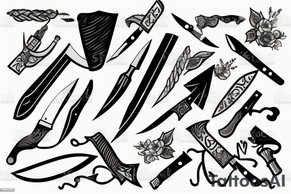 knife tattoo idea