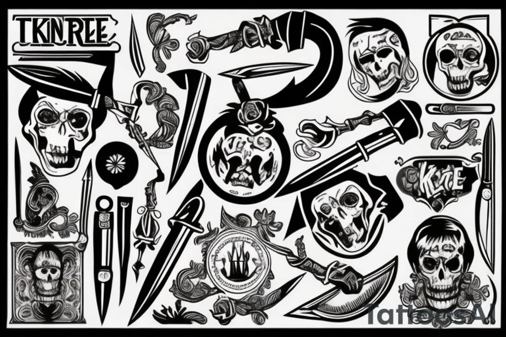 knife tattoo idea