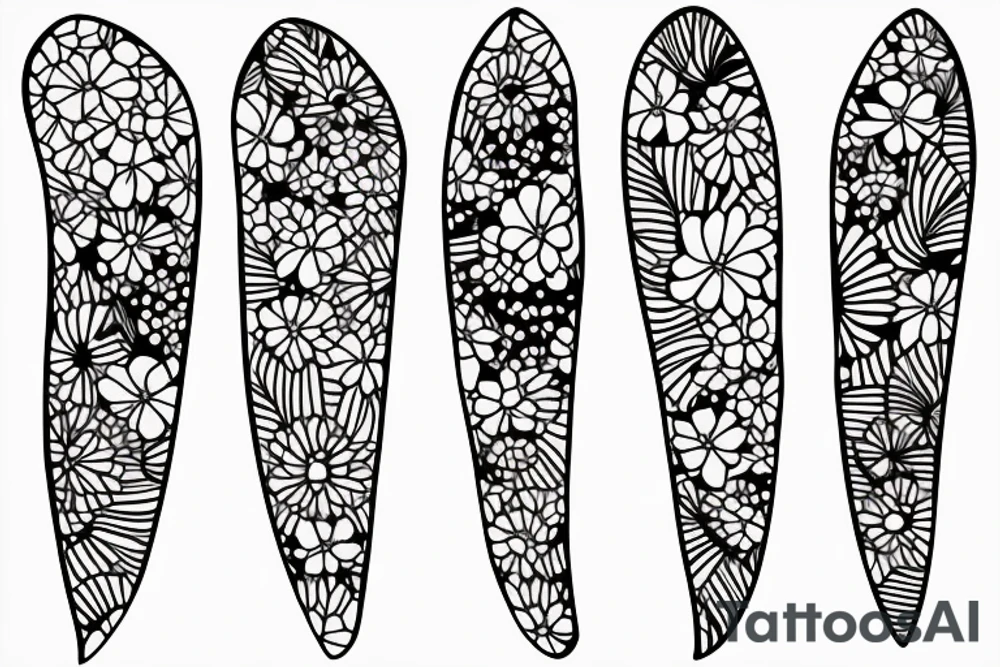 flower tiny lines tattoo idea