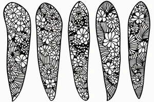 flower tiny lines tattoo idea