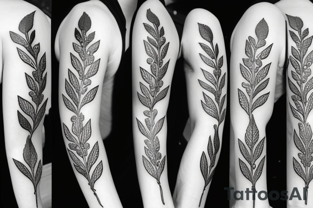 laurel leaf wreath tattoo idea