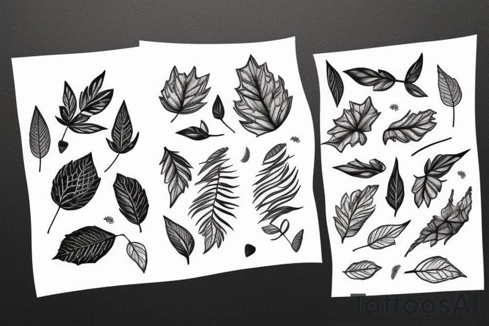 leaf wreath tattoo idea