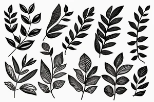 leaf wreath tattoo idea