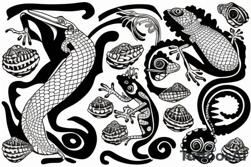 lizard with a shell tattoo idea