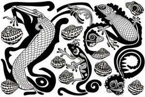 lizard with a shell tattoo idea