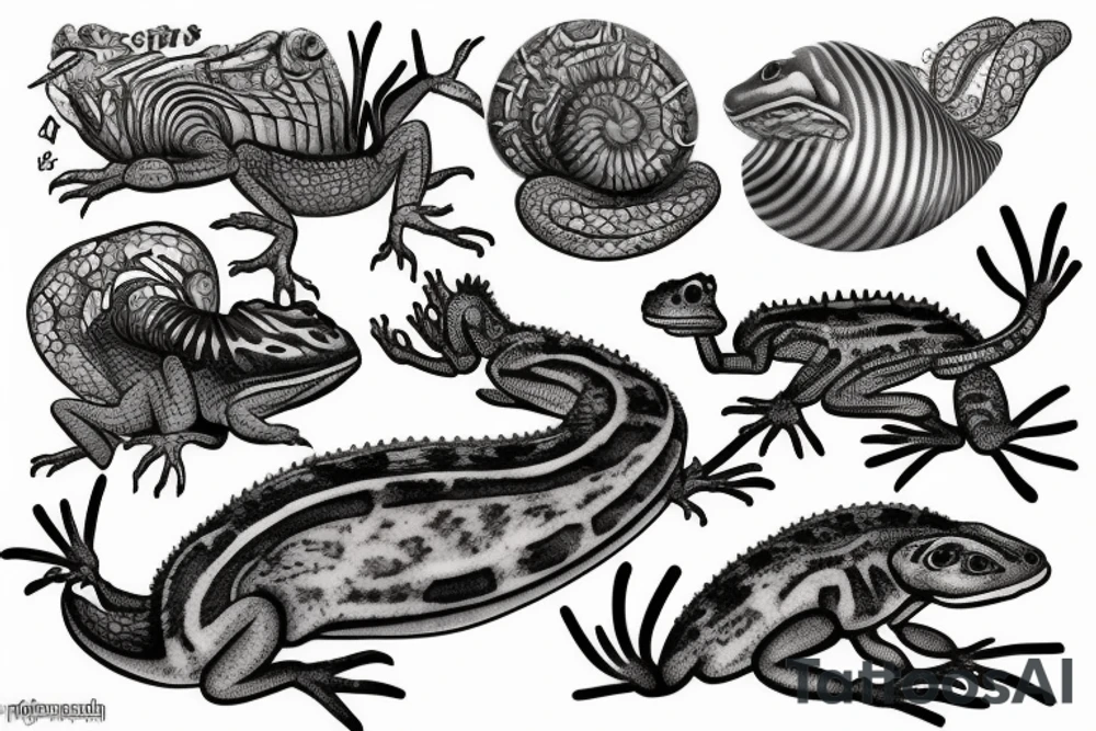 lizard with a shell tattoo idea