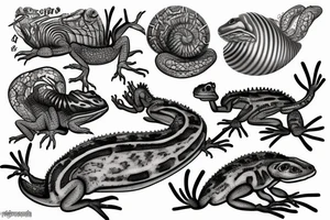 lizard with a shell tattoo idea