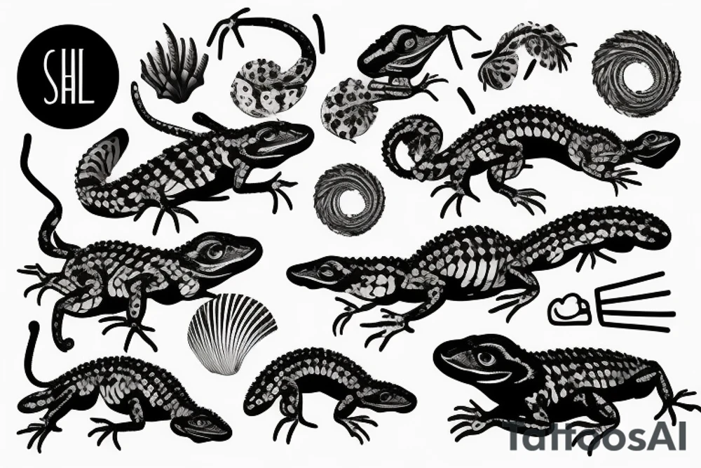 lizard with a shell tattoo idea