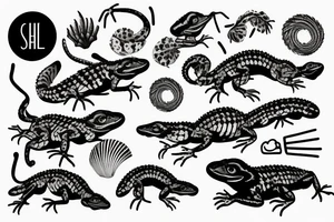 lizard with a shell tattoo idea