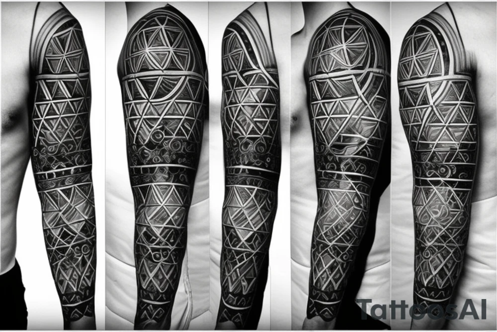 Christian Cross Sacred Geometry Jesus tattoo idea