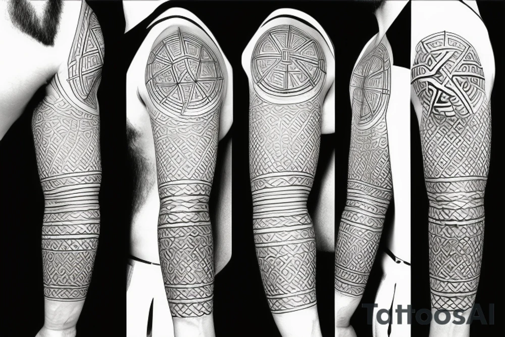 Christian Cross Sacred Geometry Jesus tattoo idea