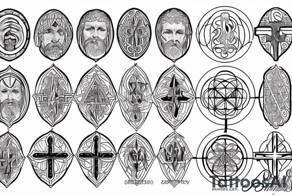 Christian Cross Sacred Geometry Jesus tattoo idea