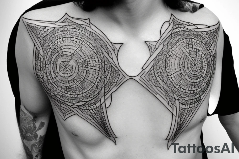 Christian Cross Sacred Geometry Jesus tattoo idea