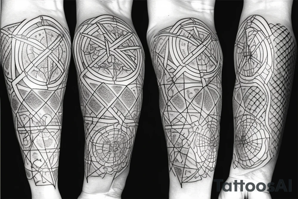 Christian Cross Sacred Geometry Jesus tattoo idea