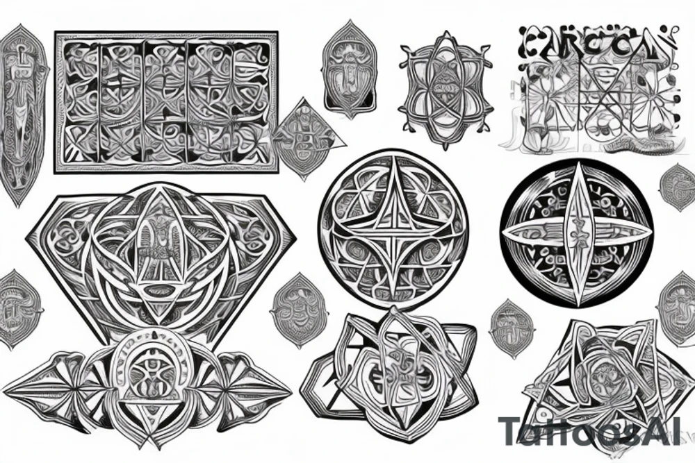 Christian Cross Sacred Geometry Jesus tattoo idea