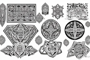 Christian Cross Sacred Geometry Jesus tattoo idea