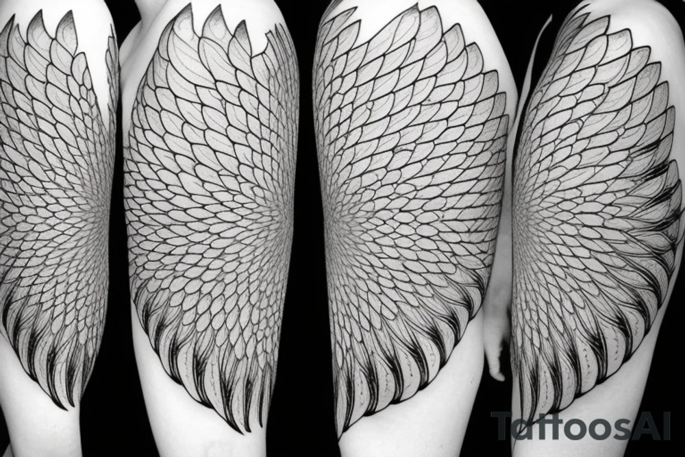 Sacred Geometry Angel Wings tattoo idea