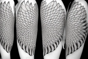 Sacred Geometry Angel Wings tattoo idea