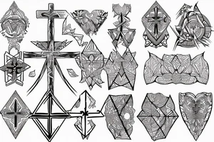 Geometric Cross Christian Imagery tattoo idea