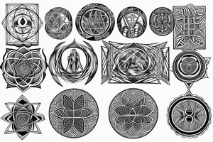 Back Tattoo Sacred Geometry, Holy Trinity, Images that Represent God and Jesus. tattoo idea