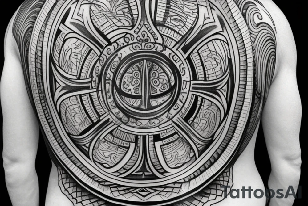 Back Tattoo Sacred Geometry, Holy Trinity, Images that Represent God and Jesus. tattoo idea