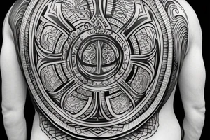 Back Tattoo Sacred Geometry, Holy Trinity, Images that Represent God and Jesus. tattoo idea