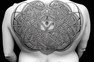 sacred geometry back tattoo tattoo idea
