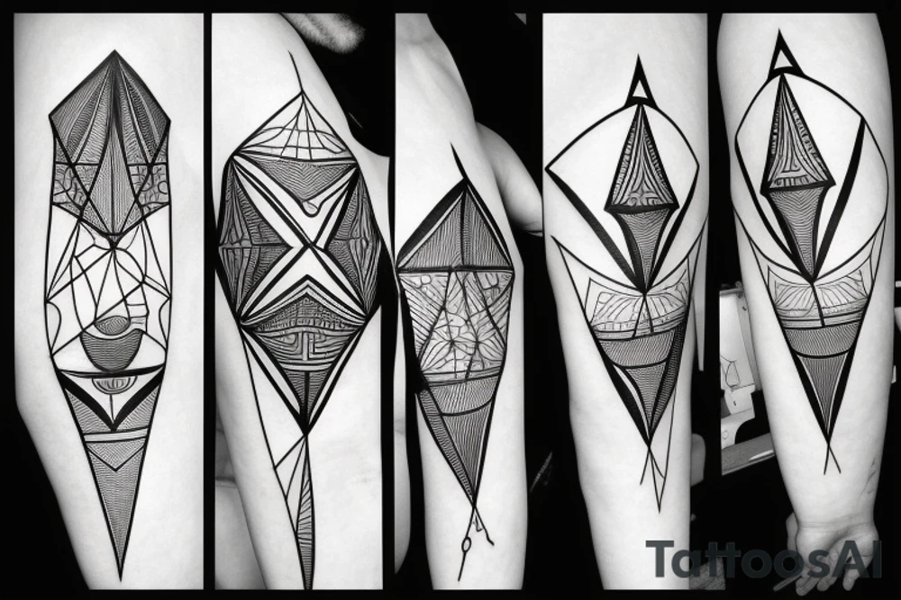 Triangle Geometric Design tattoo idea