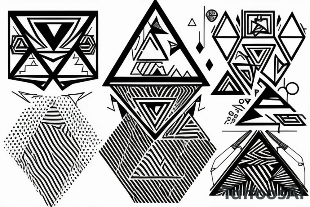 Triangle Geometric Design tattoo idea