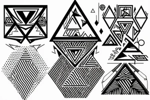 Triangle Geometric Design tattoo idea