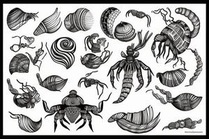 scorpio with a shell tattoo idea