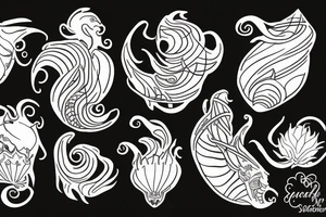 scorpio with a shell tattoo idea