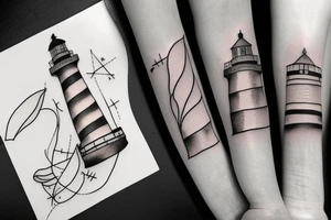 a lighthouse tattoo idea