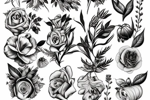 Birth flower July with Oliver on the stem tattoo idea
