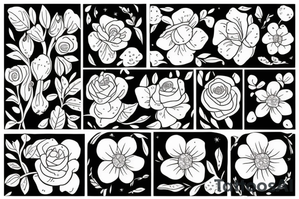 Birth flower July with Oliver on the stem tattoo idea