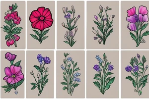 July birth flower. With Oliver written in the stem tattoo idea