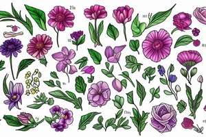 July birth flower. With Oliver written in the stem tattoo idea