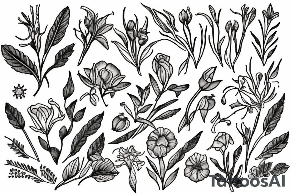 July birth flower. With Oliver written in the stem tattoo idea