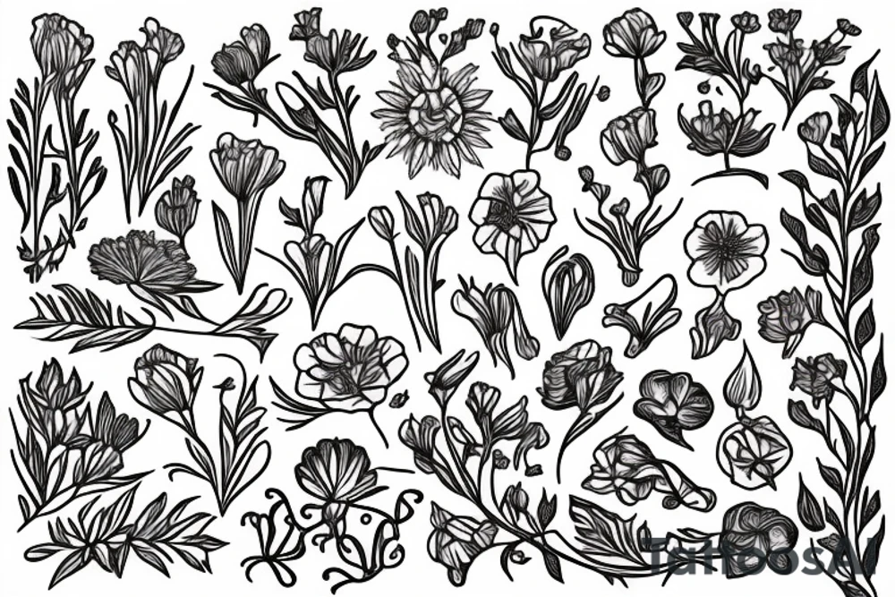 July birth flower. With Oliver written in the stem tattoo idea