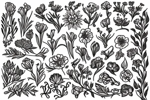 July birth flower. With Oliver written in the stem tattoo idea