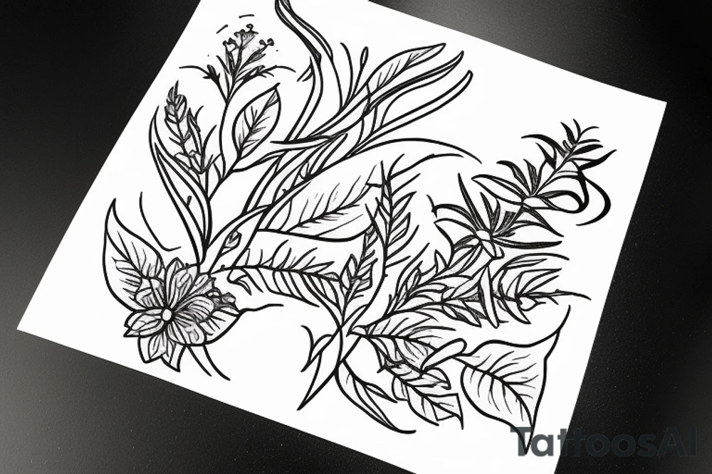 July birth flower. With Oliver written in the stem tattoo idea