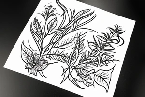 July birth flower. With Oliver written in the stem tattoo idea