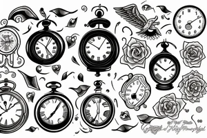 3 clocks tattoo idea