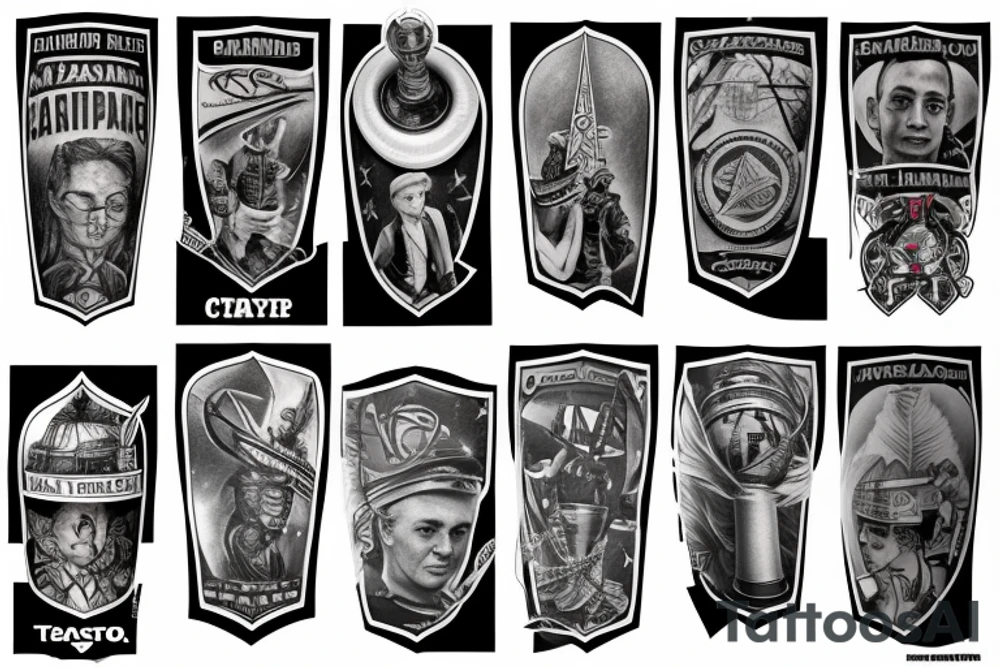 Sleeve tattoo with: Arizona,
Oakland LDS temple,
Navy,
Muse,
Nuclear,
Adirondacks,
Washington Capitals Stanley Cup,
IBM,
Cisco,
UiPath,
CyKor,
Washington DC,
Rensselaer,
Carnegie Mellon,
Austin TX,
Finance job,
Sales,
Basque,
Chelsea FC tattoo idea