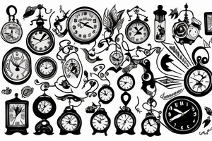 3 clocks tattoo idea