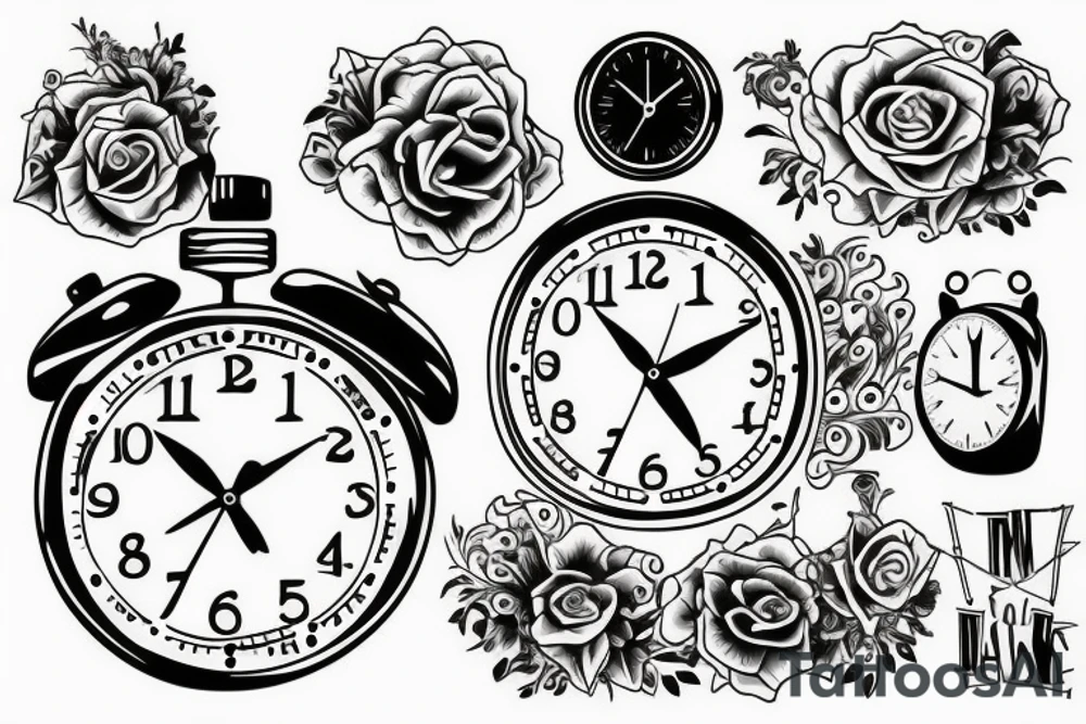 3 clocks tattoo idea