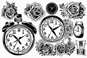 3 clocks tattoo idea