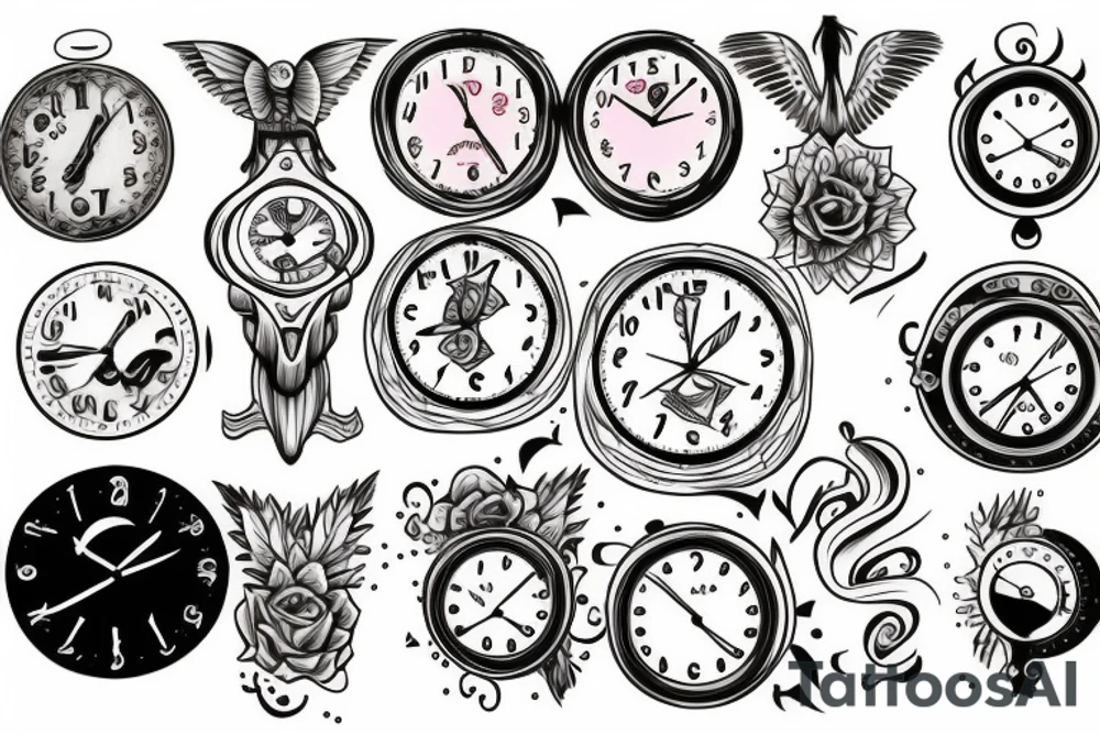 3 clocks tattoo idea