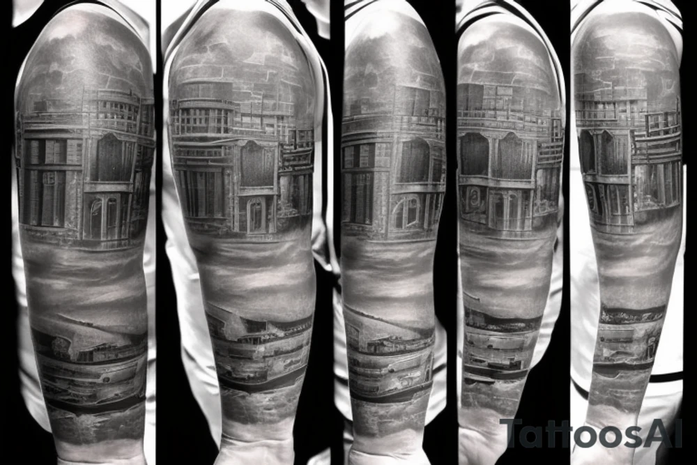 Sleeve tattoo with: Arizona,
Oakland LDS temple,
Navy,
Muse,
Nuclear,
Adirondacks,
Washington Capitals Stanley Cup,
IBM,
Cisco,
UiPath,
CyKor,
Washington DC,
Rensselaer,
Carnegie Mellon,
Austin TX,
Finance job,
Sales,
Basque,
Chelsea FC tattoo idea