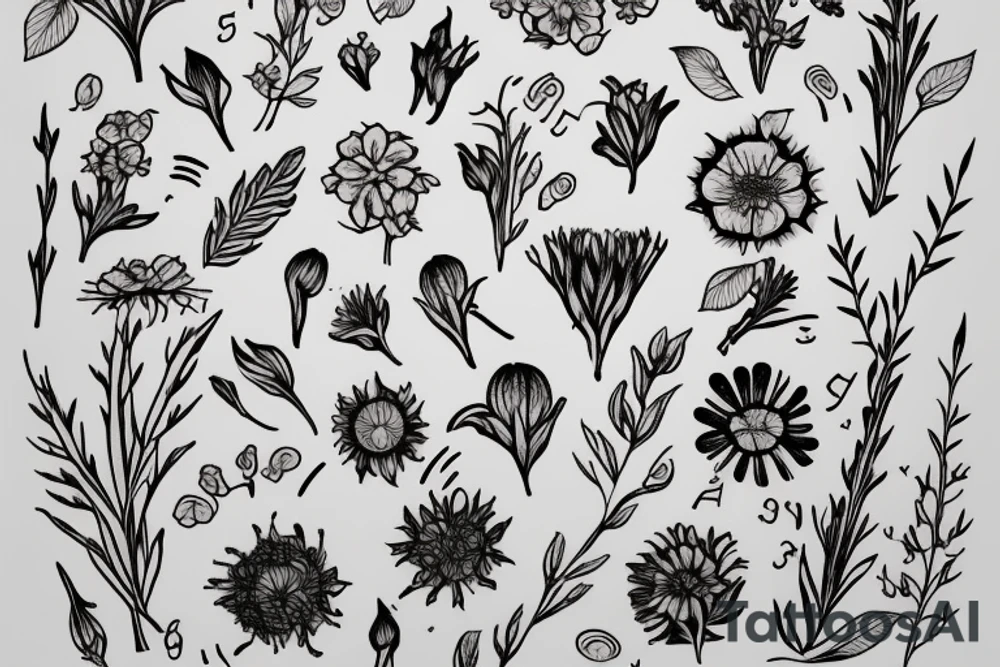 July birth flower. Oliver written with the stem tattoo idea